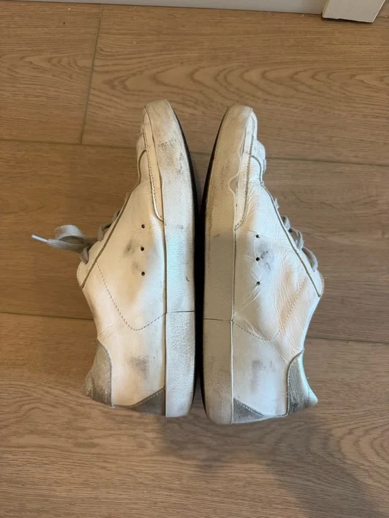 Golden Goose Superstar Sneakers White Grey Star Distressed EU 39 - Picture 6 of 9